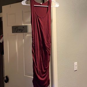 MIDI roughed maternity dress